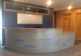 Superior Chamber of Commerce reception counter