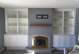 Built in shelving