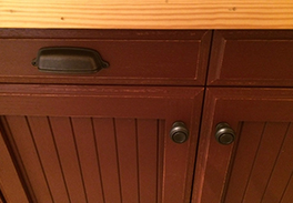 Distressed wood cabinet